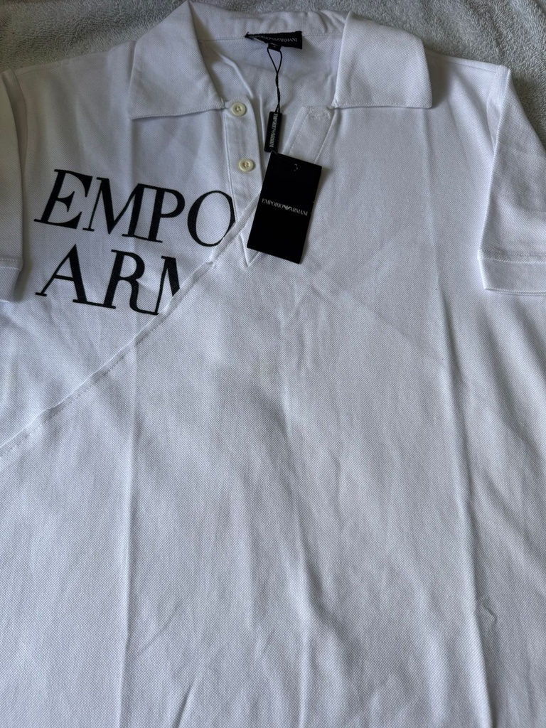 Camisa Emporio Armani Polo Colezioni Talla S Blanco 