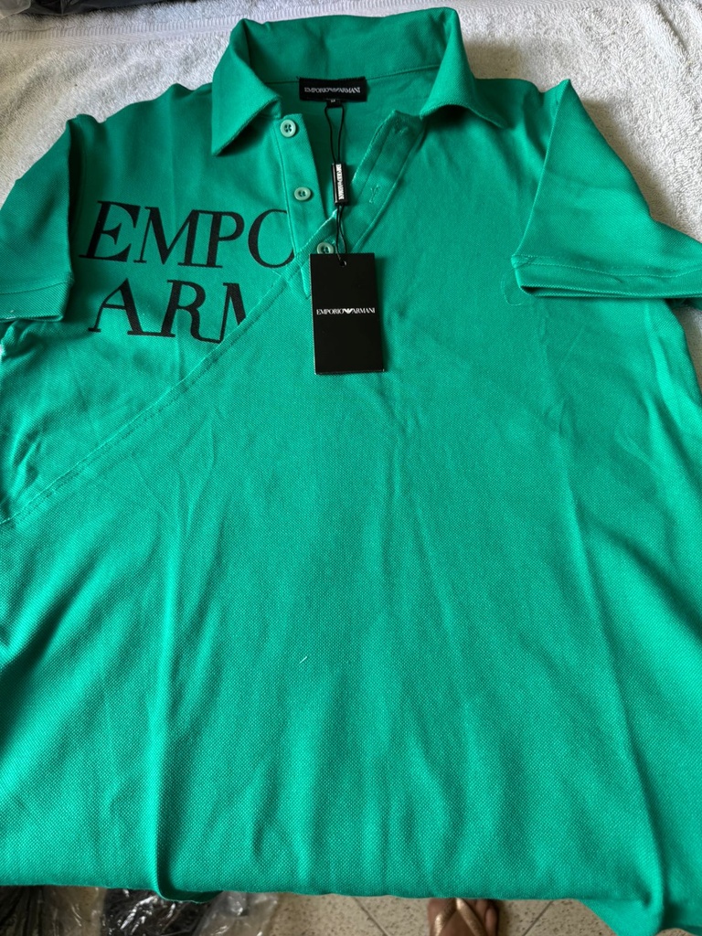 Camisa Emporio Armani Polo Colezioni Talla XL Verde 