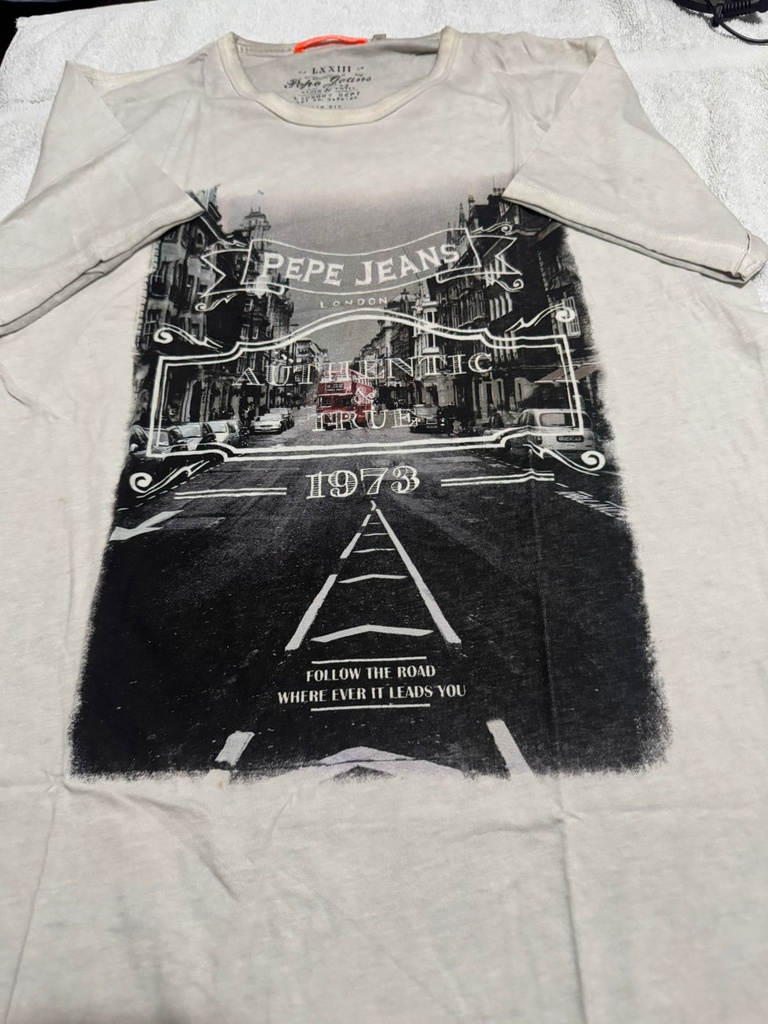 Camiseta Pepe Jeans Londres Authentic Beish Talla S