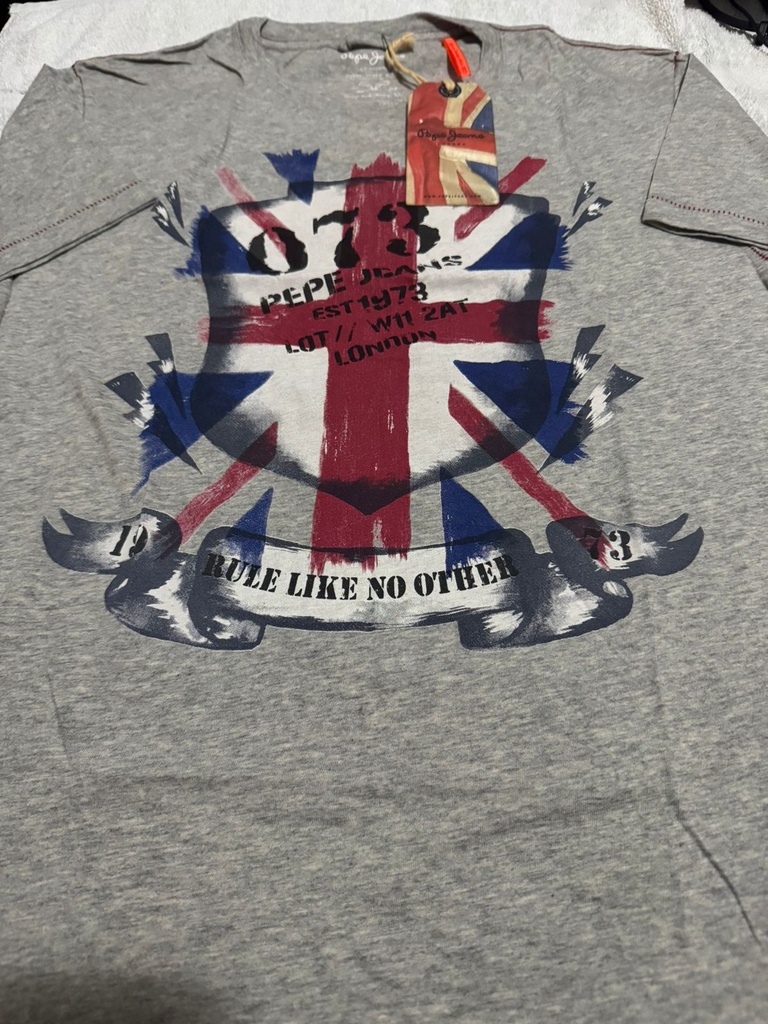 Camiseta Pepe Jeans Londres Gris Heritage Talla XL