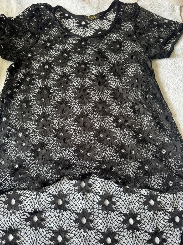 Blusa Hoja Rota Talla Única Negra