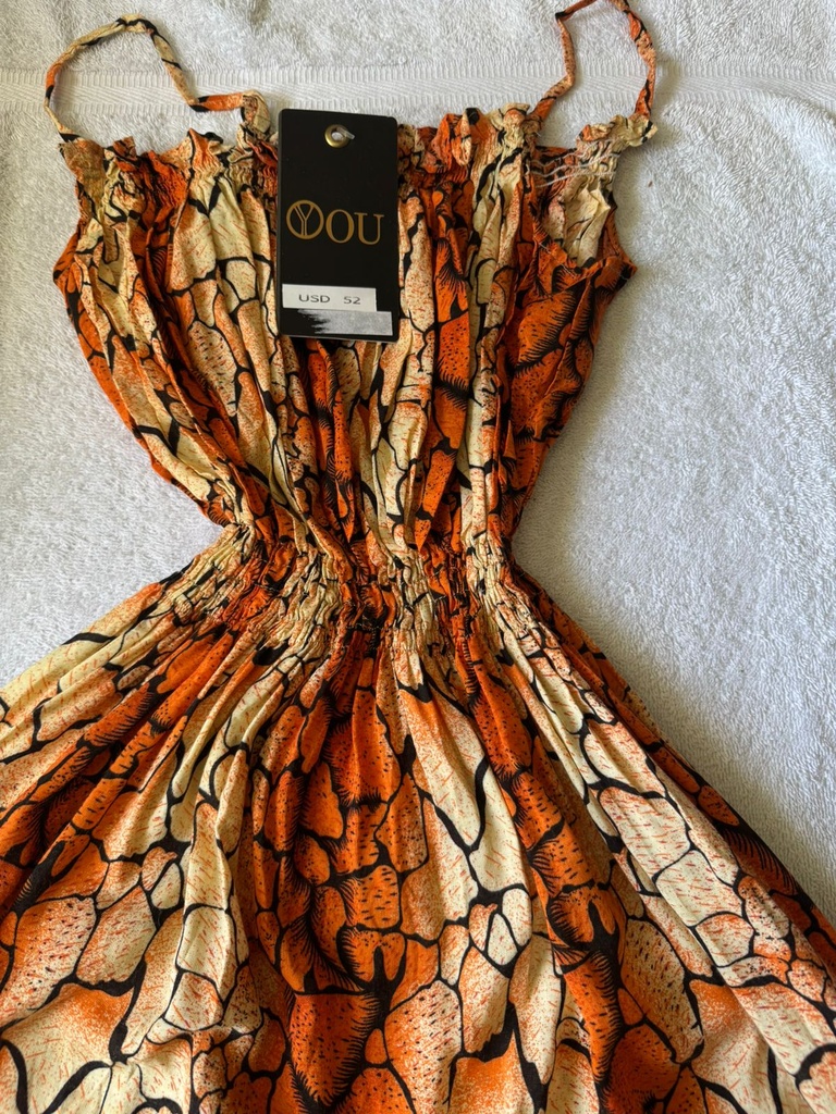 Vestido You Talla Única  Estampado Naranja