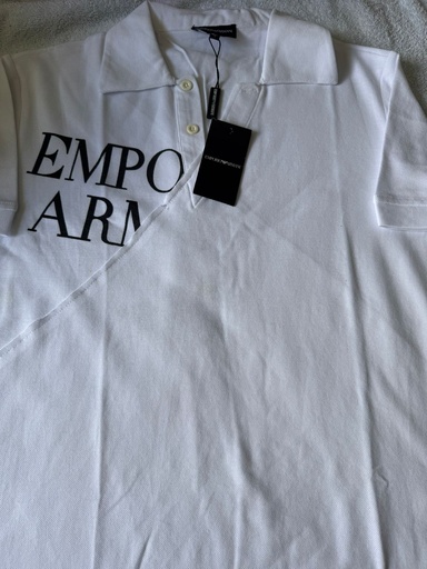 Camisa Emporio Armani Polo Colezioni Talla XL Blanco  