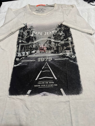 Camiseta Pepe Jeans Londres Authentic Beish Talla S