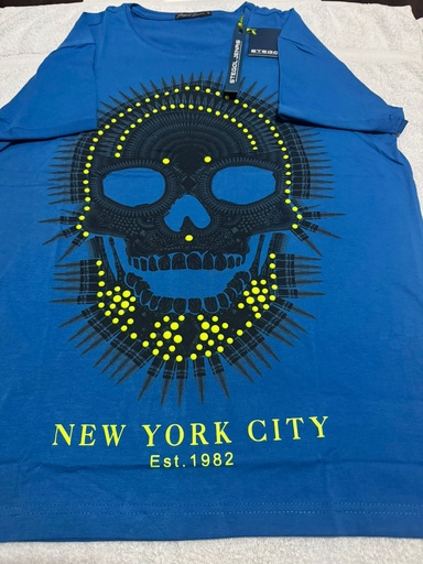 Camiseta Calabera Azul Medio Talla XL