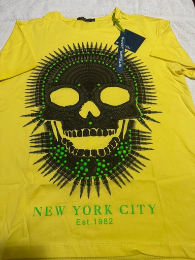 Camiseta Calabera Amarillo Talla M