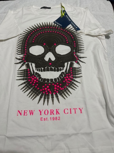 Camiseta Calabera Blanco Talla XXL