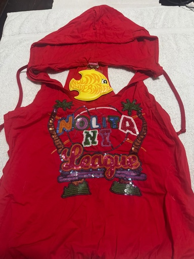 Camiseta Nolita con Capucha Roja M