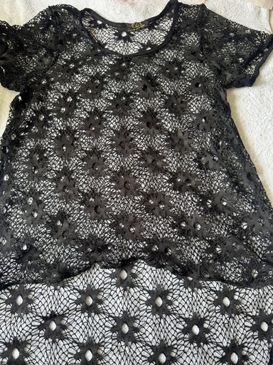 Blusa Hoja Rota Talla Única Negra