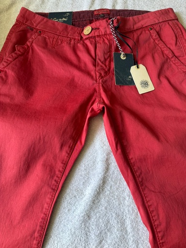 Pantalon Tommy Hilfiger Talla 28 Rojo