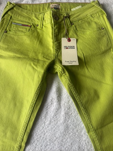 Pantalón Tommy Hilfiger Talla 28 Verde Limón