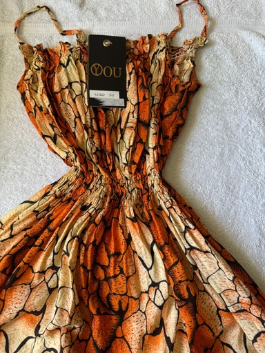 Vestido You Talla Única  Estampado Naranja
