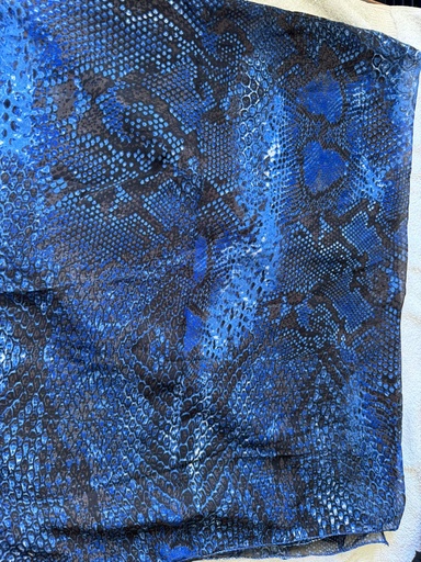 Salida de Baño Estampado Serpiente Azul Grande 